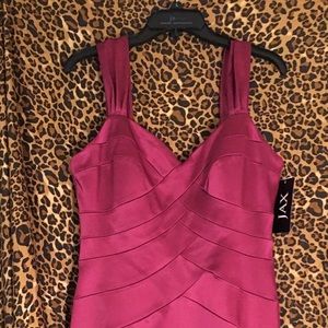 Jax Midi Burgundy Bandage Dress
